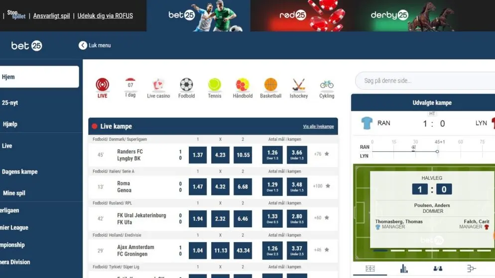 Fuld kontrol over dine bets med Bet25-appen